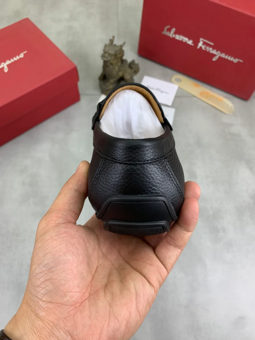 Men's men's shoes 💰P480 New high quality [Ferragamo/Ferragamo] The latest model in the counter Original imported calfskin, imported cowhide lining + original luxury metal buckle + original combination outsole Comparison without pressure Code number: 38-44 (45 customized)
